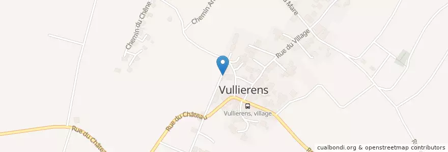 Mapa de ubicacion de Vullierens en 스위스, Vaud, District De Morges, Vullierens.