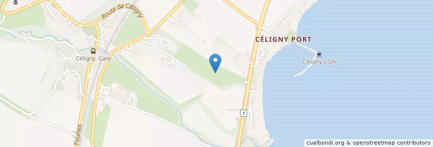 Mapa de ubicacion de Céligny en Suiza, Ginebra, Céligny.