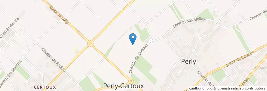 Mapa de ubicacion de Perly-Certoux en Svizzera, Ginevra, Ginevra, Perly-Certoux.