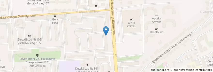 Mapa de ubicacion de Отделение связи №394068 en Russia, Distretto Federale Centrale, Oblast' Di Voronež, Городской Округ Воронеж.