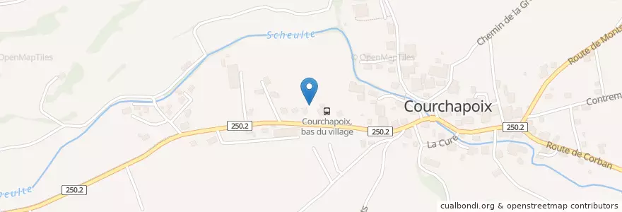 Mapa de ubicacion de Courchapoix en Schweiz, Jura, Bezirk Delsberg, Courchapoix.