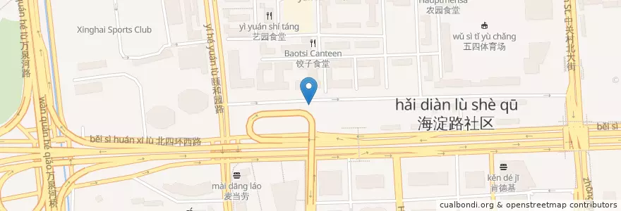 Mapa de ubicacion de 长征食堂西侧 en 中国, 北京市, 河北省, 海淀区.