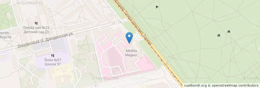 Mapa de ubicacion de Аптечный пункт en Russland, Föderationskreis Nordwest, Oblast Leningrad, Sankt Petersburg, Wyborger Rajon, Округ Светлановское.