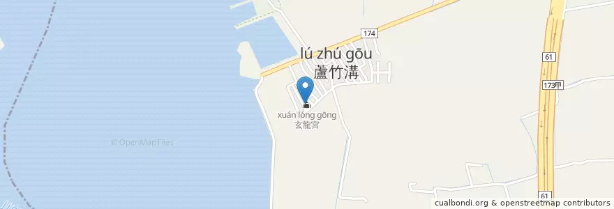 Mapa de ubicacion de 玄龍宮 en تايوان, تاينان, 北門區.