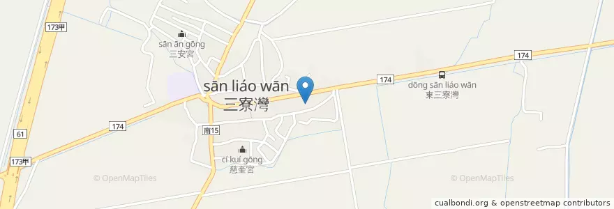 Mapa de ubicacion de 田隆宮 en تايوان, تاينان, 北門區.