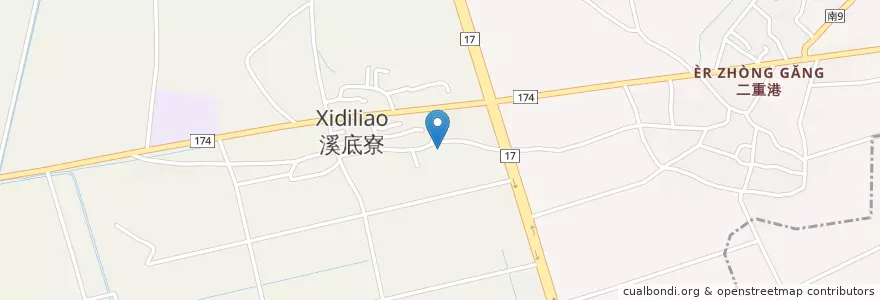 Mapa de ubicacion de 東興宮 Dongxing Temple en Тайвань, Тайнань, 北門區.