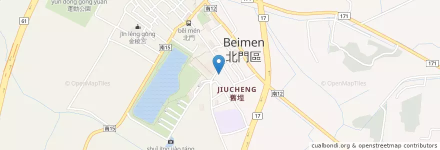 Mapa de ubicacion de 福安宮 en 臺灣, 臺南市, 北門區.
