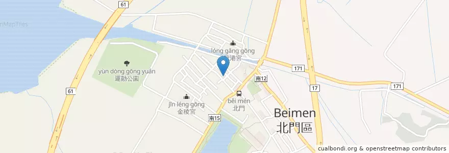Mapa de ubicacion de 永隆宮 en Taiwan, Tainan, 北門區.