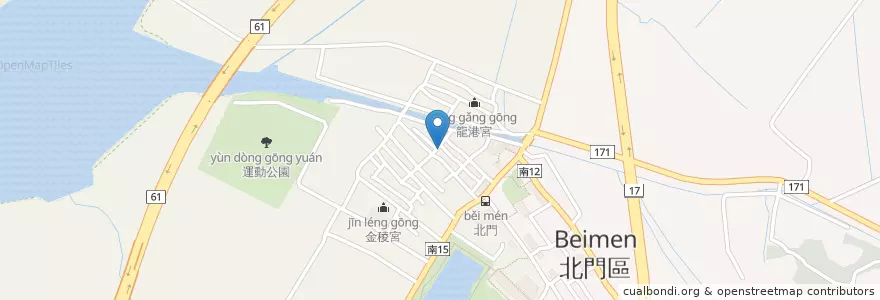 Mapa de ubicacion de 今西宮 en تايوان, تاينان, 北門區.