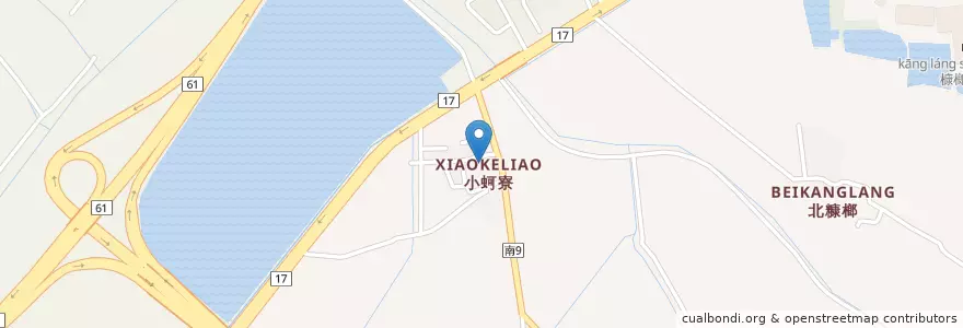 Mapa de ubicacion de 正成府 en تايوان, تاينان, 北門區.