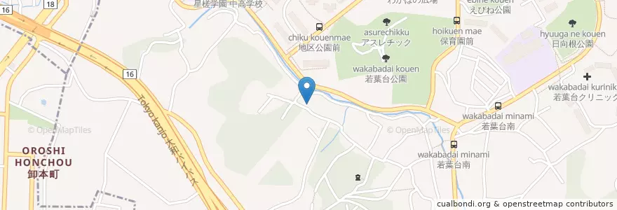 Mapa de ubicacion de 横浜温泉;チャレンジャー en Japan, Präfektur Kanagawa, Yokohama, 旭区.