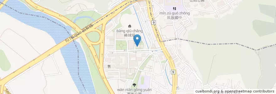 Mapa de ubicacion de 文山萬盛郵局 en Taiwan, 新北市, Taipé, 文山區.