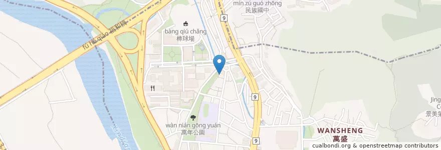 Mapa de ubicacion de 諦純素主義空間 en Taiwan, 新北市, Taipé, 文山區.