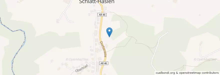 Mapa de ubicacion de Appenzell Rhodes-Extérieures en Suisse, Saint-Gall, Appenzell Rhodes-Intérieures, Schlatt-Haslen.