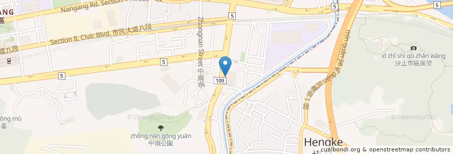 Mapa de ubicacion de McDonald's en تایوان, 新北市, تایپه, 南港區.