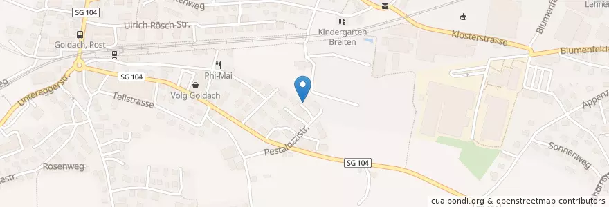 Mapa de ubicacion de Wahlkreis Rorschach en Zwitserland, Sankt Gallen, Wahlkreis Rorschach, Goldach.