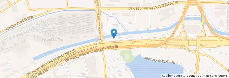 Mapa de ubicacion de 积水潭地铁外 en 中国, 北京市, 河北省, 西城区.