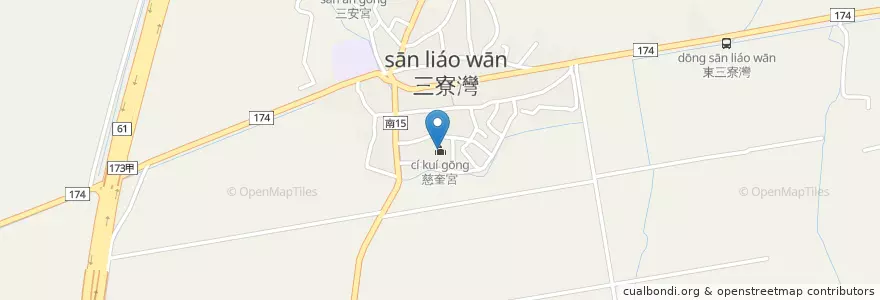 Mapa de ubicacion de 慈奎宮 en 臺灣, 臺南市, 北門區.