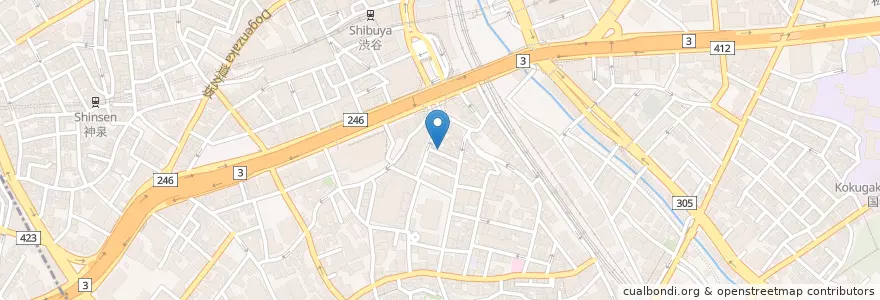 Mapa de ubicacion de ちょいマス en Japan, Tokio, 渋谷区.