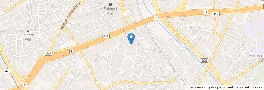 Mapa de ubicacion de トォンテジ en Japonya, 東京都, 渋谷区.