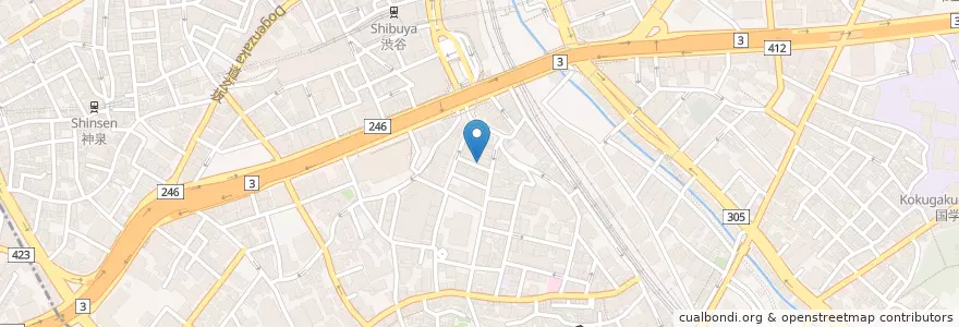 Mapa de ubicacion de 海浜食堂 en 日本, 東京都, 渋谷区.