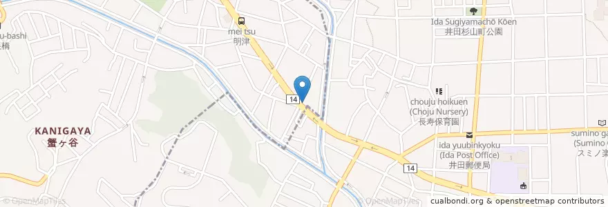 Mapa de ubicacion de 清養苑 en Japan, 神奈川県, 川崎市, 中原区.