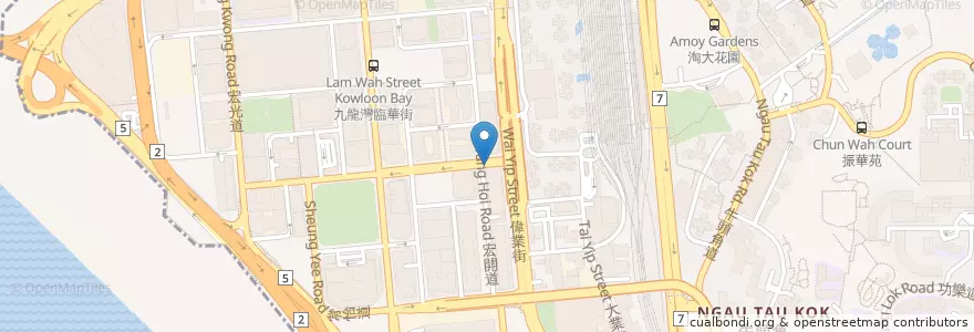 Mapa de ubicacion de DBS en Çin, Guangdong, Hong Kong, Kowloon, Yeni Bölgeler, 觀塘區 Kwun Tong District.