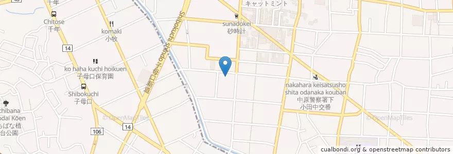 Mapa de ubicacion de ふれあいの園 武蔵中原 en 일본, 가나가와현, 川崎市, 中原区.