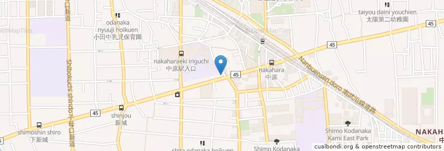 Mapa de ubicacion de オリーブ薬局 武蔵中原店 en 日本, 神奈川県, 川崎市, 中原区.