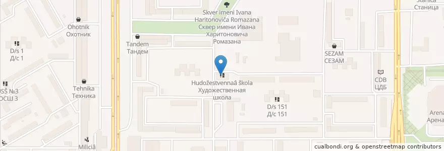 Mapa de ubicacion de Художественная школа en Russland, Föderationskreis Ural, Oblast Tscheljabinsk, Магнитогорский Городской Округ.