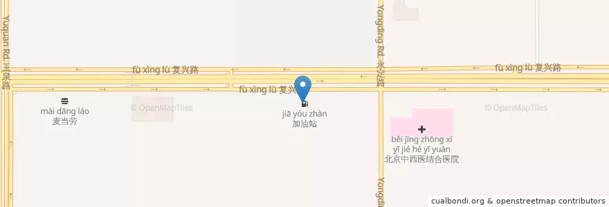 Mapa de ubicacion de 加油站 en چین, پکن, هبئی, 海淀区.