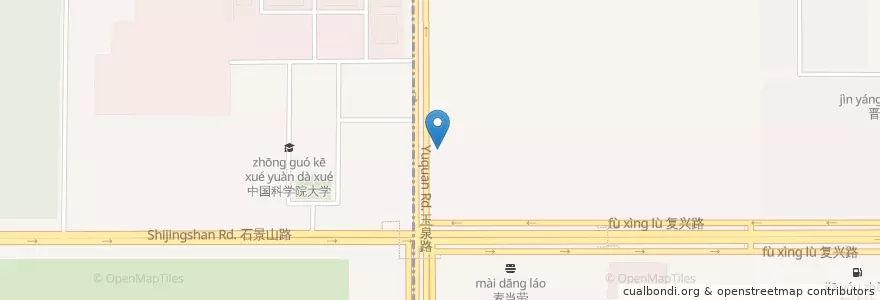 Mapa de ubicacion de 工商银行 en 중국, 베이징시, 허베이성, 石景山区, 海淀区.