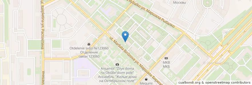 Mapa de ubicacion de Il Tortellino en ロシア, 中央連邦管区, モスクワ, Северо-Западный Административный Округ, Район Щукино.