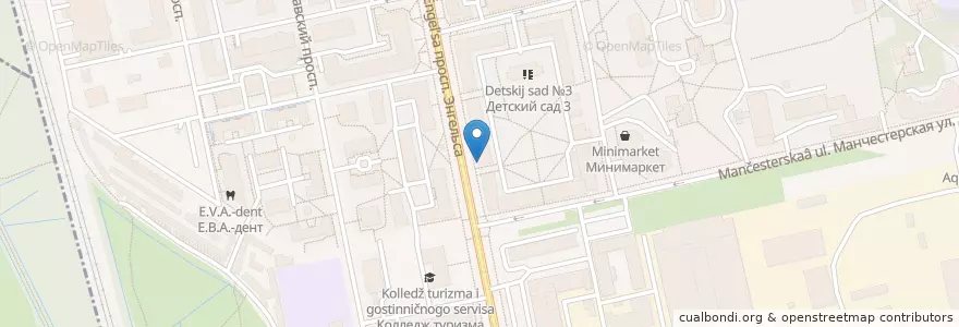 Mapa de ubicacion de Росгосстрах Банк en Russia, Northwestern Federal District, Leningrad Oblast, Saint Petersburg, Vyborgsky District, Округ Светлановское.