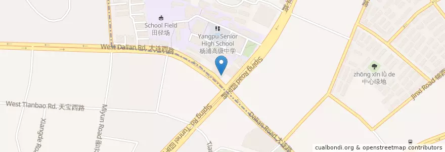 Mapa de ubicacion de 肯德基(四平路店) en Китай, Шанхай.