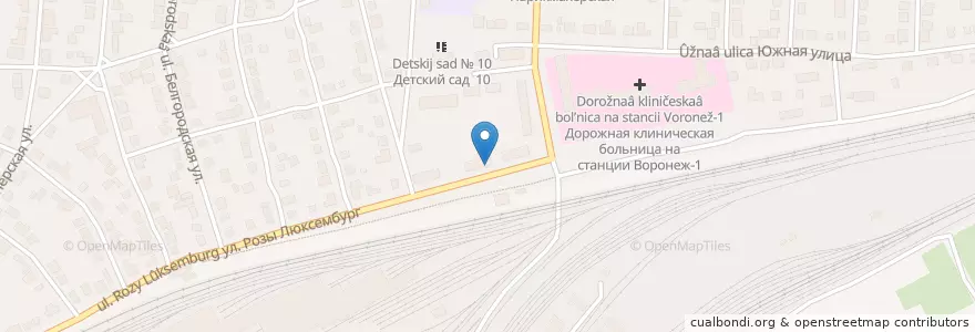 Mapa de ubicacion de Отделение связи №394044 en Russia, Distretto Federale Centrale, Oblast' Di Voronež, Городской Округ Воронеж.