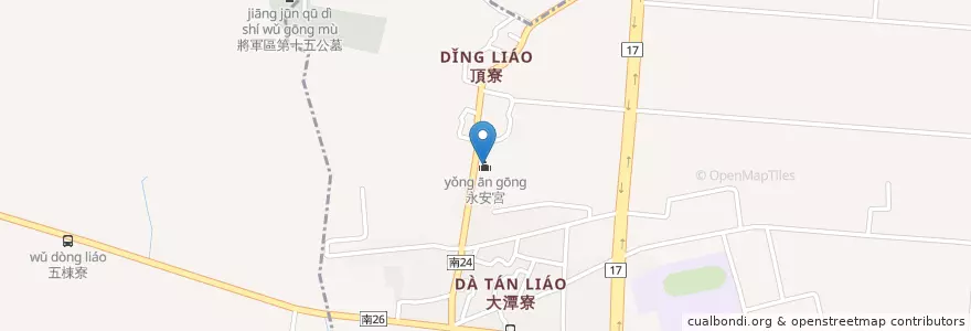 Mapa de ubicacion de 永安宮 en 台湾, 台南市, 将軍区.