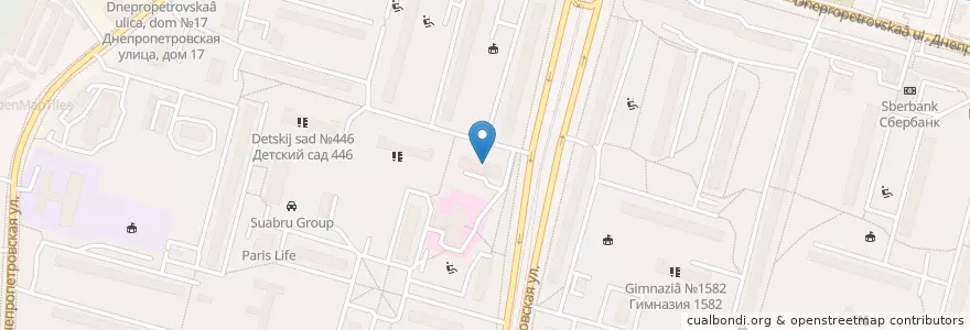 Mapa de ubicacion de Городская поликлиника №61 en Russie, District Fédéral Central, Moscou, Южный Административный Округ.