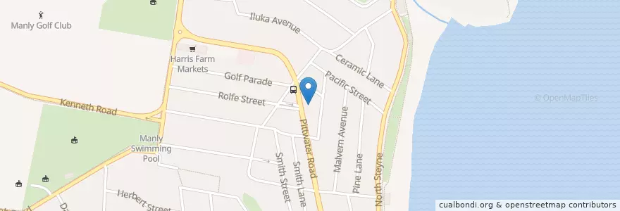 Mapa de ubicacion de Garage Pizza en Australien, Neusüdwales, Sydney, Northern Beaches Council.