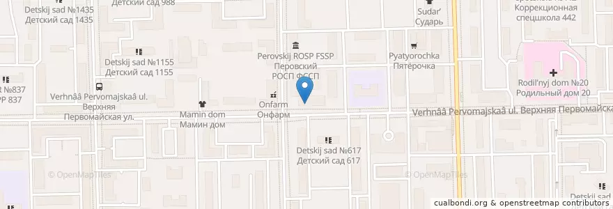 Mapa de ubicacion de Горздрав en Rusia, Distrito Federal Central, Москва, Восточный Административный Округ, Район Измайлово.