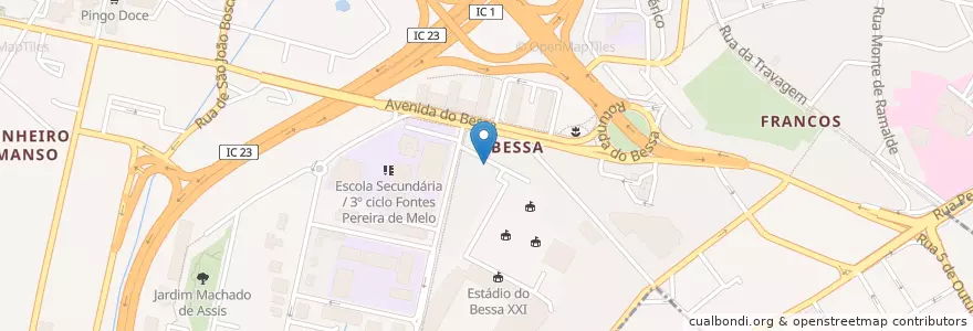 Mapa de ubicacion de Farmácia do Bessa en 葡萄牙, 北部大區, Área Metropolitana Do Porto, Porto, Porto, Ramalde.