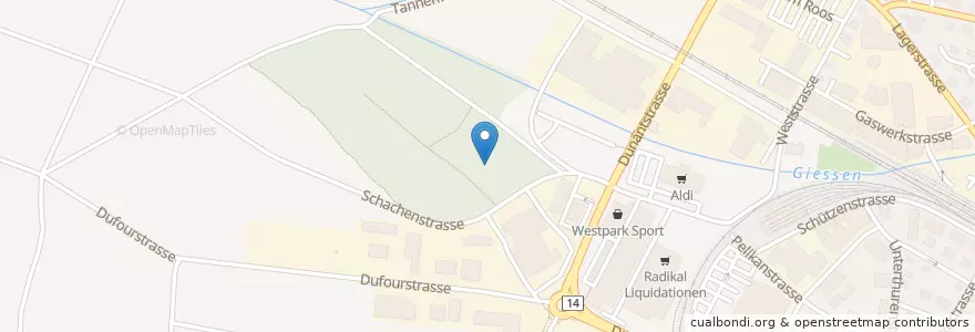 Mapa de ubicacion de Thurgau en 瑞士, Thurgau, Bezirk Weinfelden, Weinfelden.