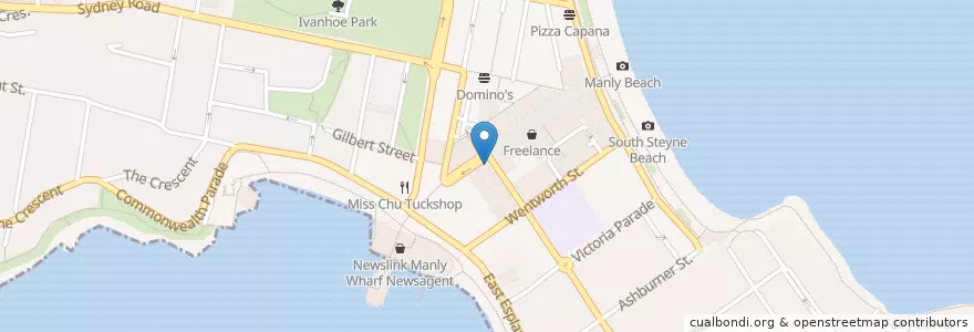 Mapa de ubicacion de Mövenpick Icecream en Australië, Nieuw-Zuid-Wales, Sydney, Northern Beaches Council.