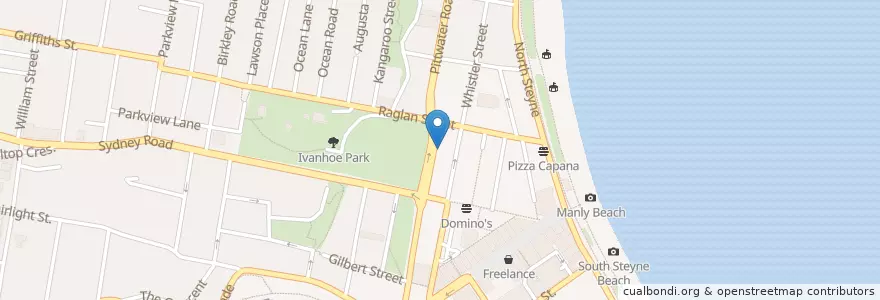 Mapa de ubicacion de Miss Marley's en Australia, New South Wales, Sydney, Northern Beaches Council.