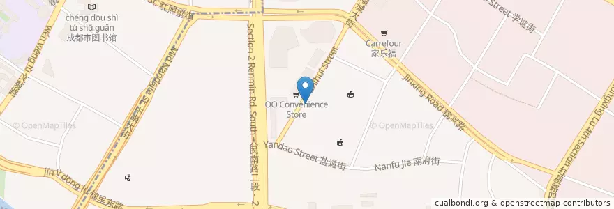 Mapa de ubicacion de 工商银行 en China, Sichuan, 成都市, 锦江区 (Jinjiang), 督院街街道 / Duyuanjie.