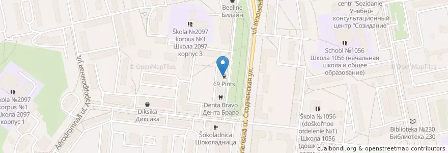 Mapa de ubicacion de 69 Pints en 러시아, Центральный Федеральный Округ, Москва, Северо-Западный Административный Округ.
