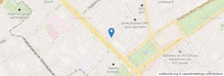Mapa de ubicacion de Асна en Russia, Distretto Federale Centrale, Москва, Центральный Административный Округ, Тверской Район.