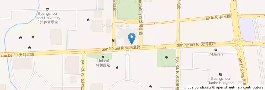 Mapa de ubicacion de Amanokawa Japanese Restaurant en China, Provincia De Cantón, Cantón, 天河区, 林和街道.