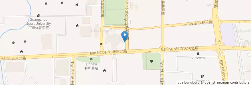Mapa de ubicacion de Healthy Cuisine en Çin, Guangdong, 广州市, 天河区, 林和街道.
