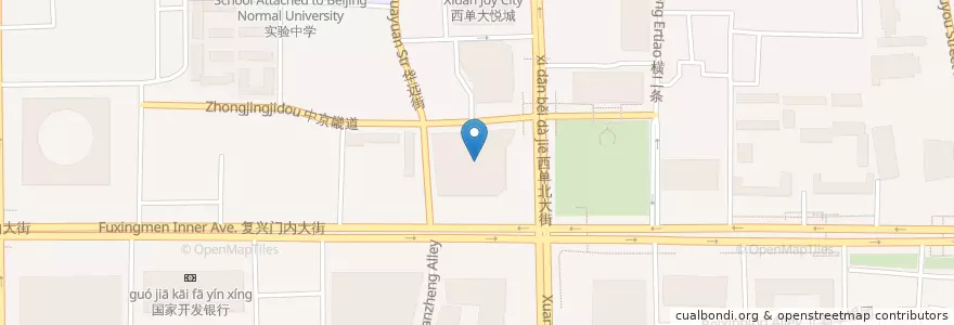 Mapa de ubicacion de Bank of China Head Office Building en China, Beijing, Hebei, 西城区.
